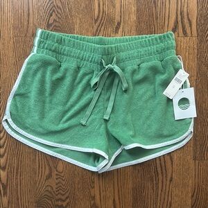 Anthropologie Green Terry Cloth Women's Shorts
